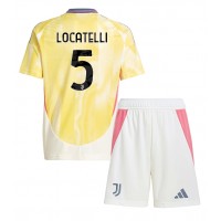 Juventus Manuel Locatelli #5 Bortatröja Barn 2024-25 Kortärmad (+ Korta byxor)